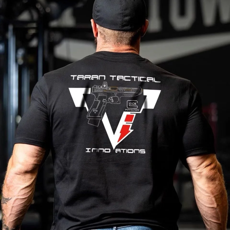 American Print Top Summer Sports Cotton Outdoor Army Fan Men's Tactical Short Sleeve Loose Round Neck T-shirt Half Sleeve