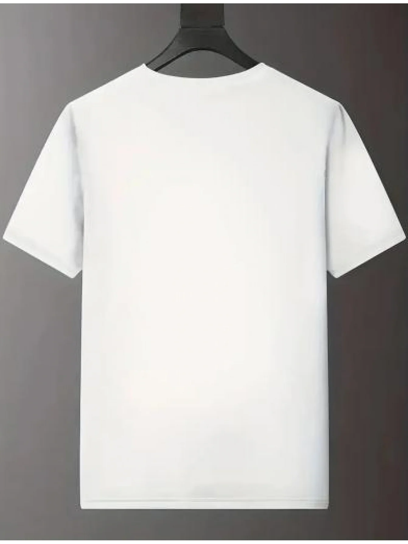 Men's Summer 100% Pure Cotton Casual Fashionable Loose Geometric Animal Letter Pattern Casual Round Neck Short Sleeved T-Shirt