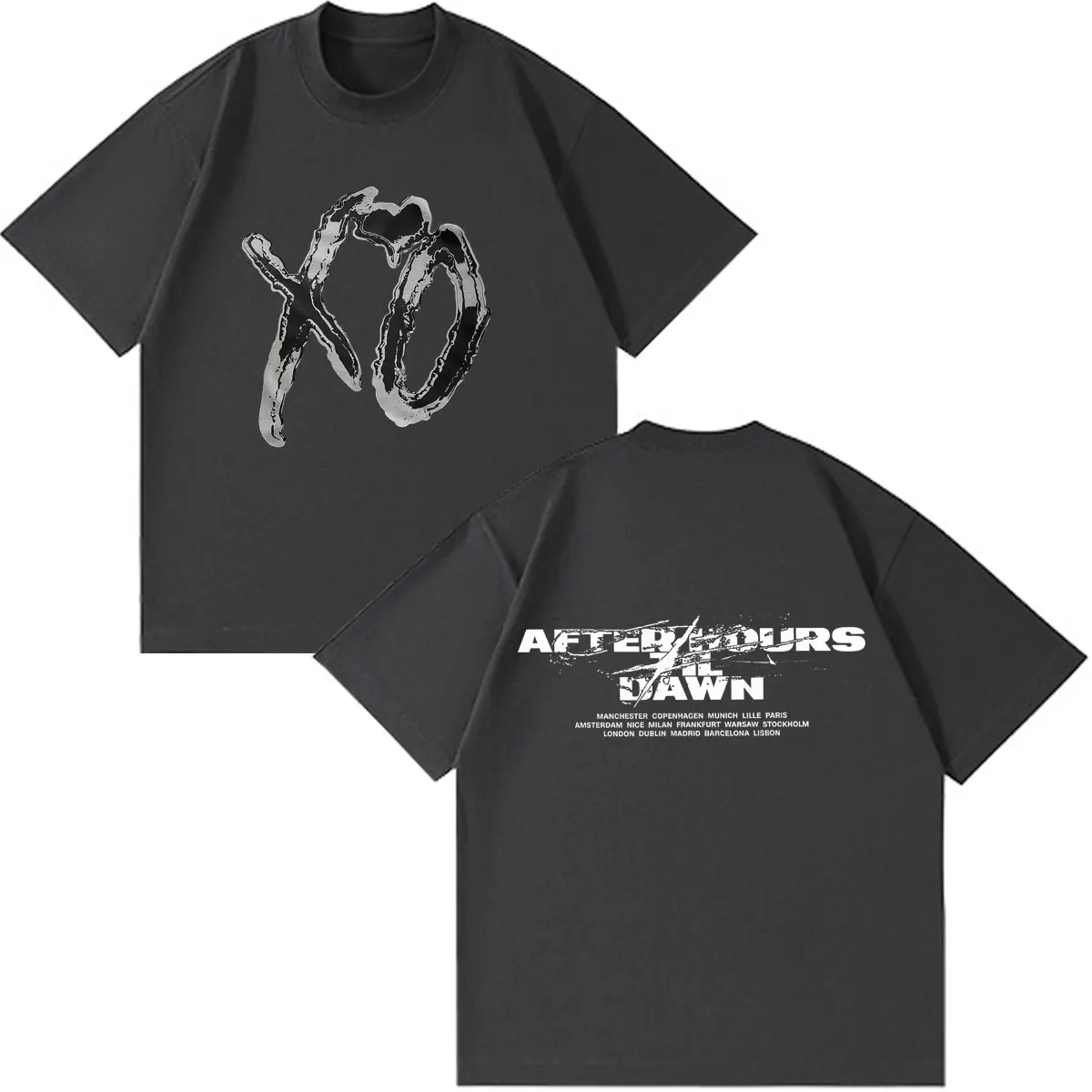 The Weeknd After Hours Til Dawn 2026 Tour PrintT Shirt Men Women Hip-hop T-shirt Summer Short-sleeved Gothic Punk T-shirts Tops