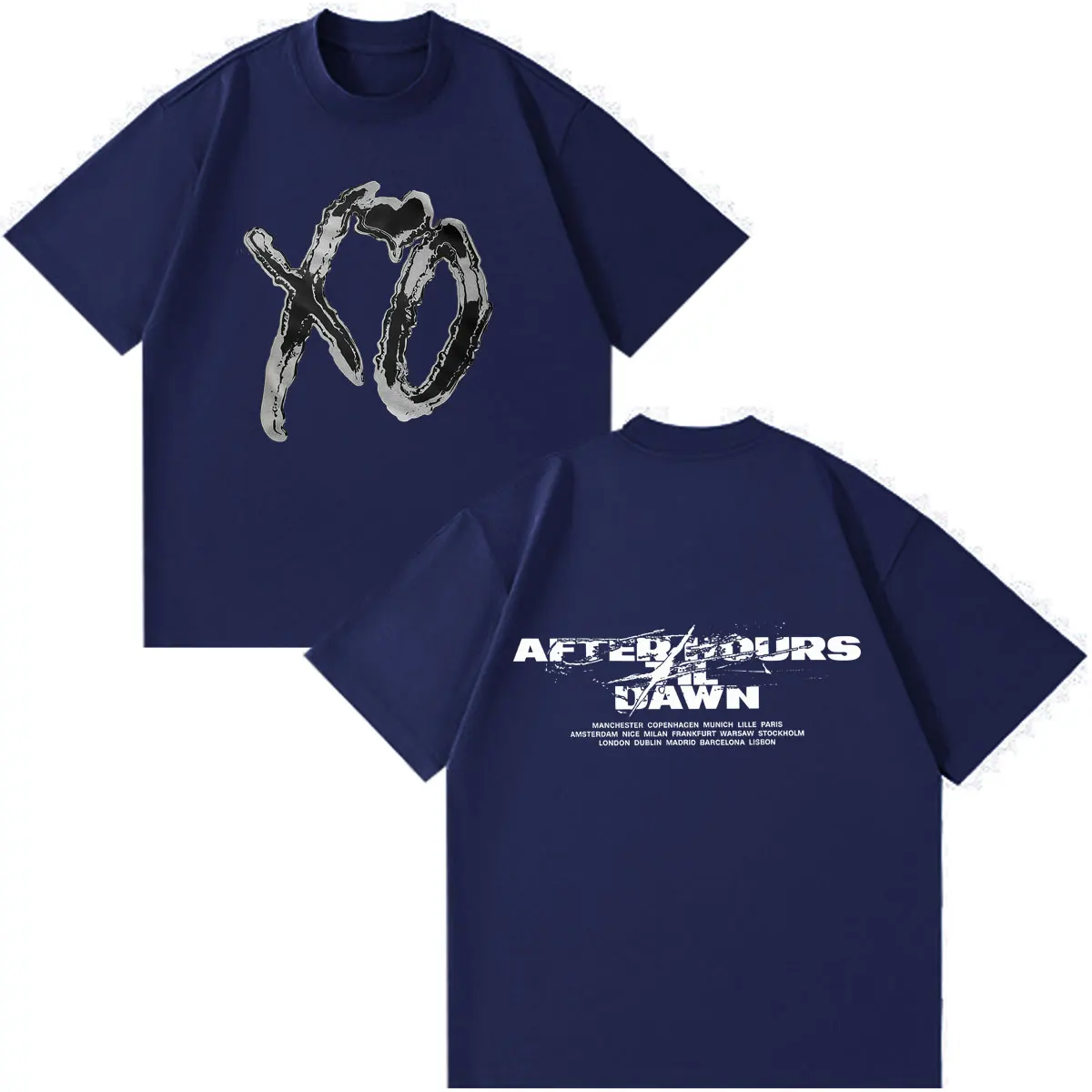 The Weeknd After Hours Til Dawn 2026 Tour PrintT Shirt Men Women Hip-hop T-shirt Summer Short-sleeved Gothic Punk T-shirts Tops