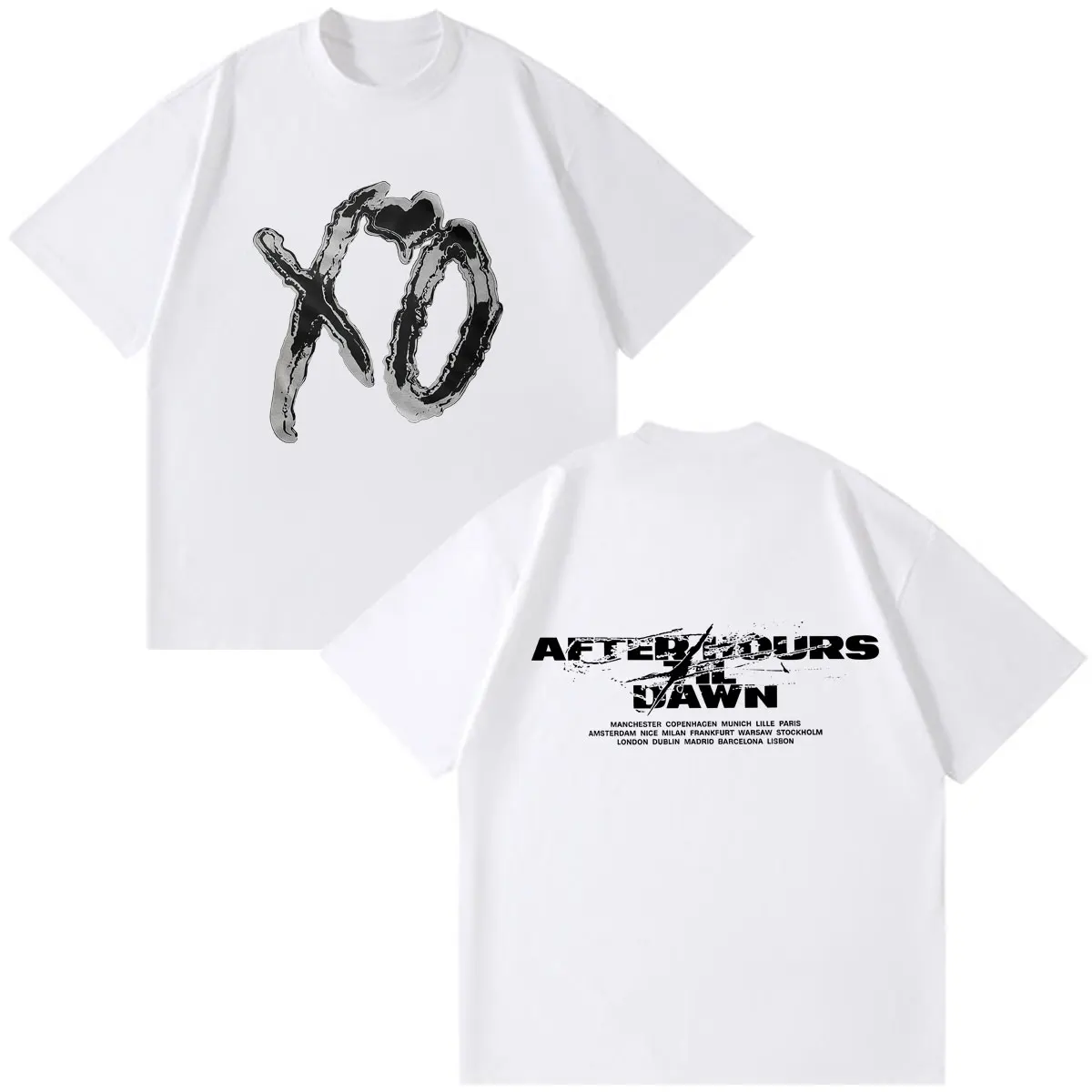 The Weeknd After Hours Til Dawn 2026 Tour PrintT Shirt Men Women Hip-hop T-shirt Summer Short-sleeved Gothic Punk T-shirts Tops