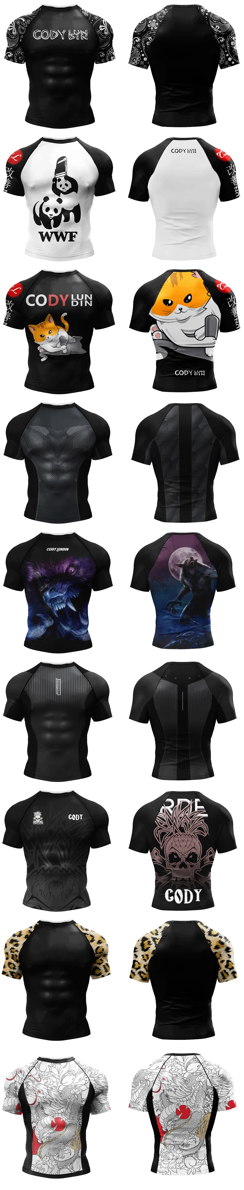 2023 New No Gi BJJ Shirts Jiu Jitsu Kickboxing Training Rashguard Polyester Spandex Compression Sublimation Sports Gym Blouses