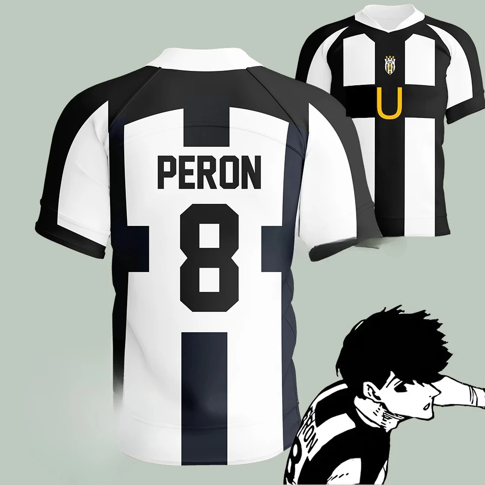 2025 Blue Lock Ubers Jersey Soccer V-neck T Shirts Cosplay Uniforms Barou Aiku Lorenzo T Shirt Unisex Uber Street Wear Tops