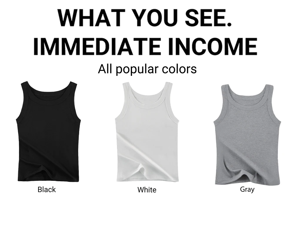 Personalized Custom Print Mens Sleeveless Thread Vest Sport Fitness Casual Tank Top Street Korean Fashion Clothes All-Match Tee