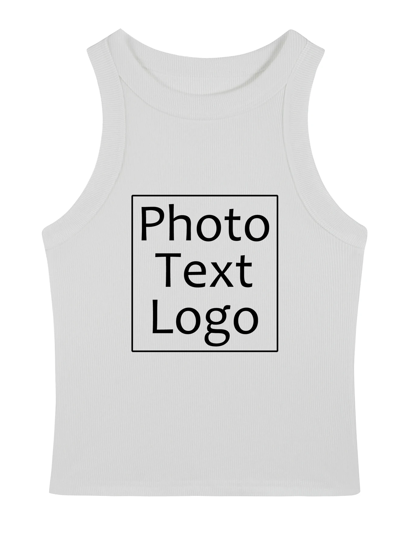 Personalized Custom Print Mens Sleeveless Thread Vest Sport Fitness Casual Tank Top Street Korean Fashion Clothes All-Match Tee