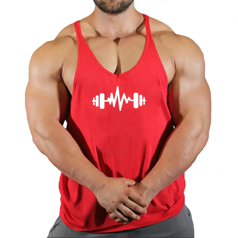 Brand Gym Stringer Tank Top Men Bodybuilding Clothing Cotton Sleeveless Shirt Man Fitness Vest Singlet Sportwear Workout Tanktop