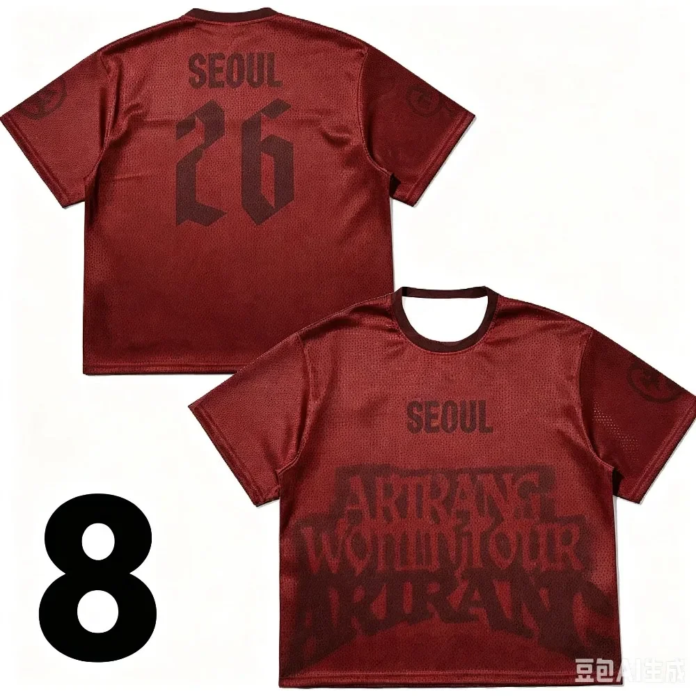 2026 New Arirang Tour City 3D Print T-shirt Summer Fashion Casual Breathable Mesh Short Sleeve Tops Family Matching Outfits