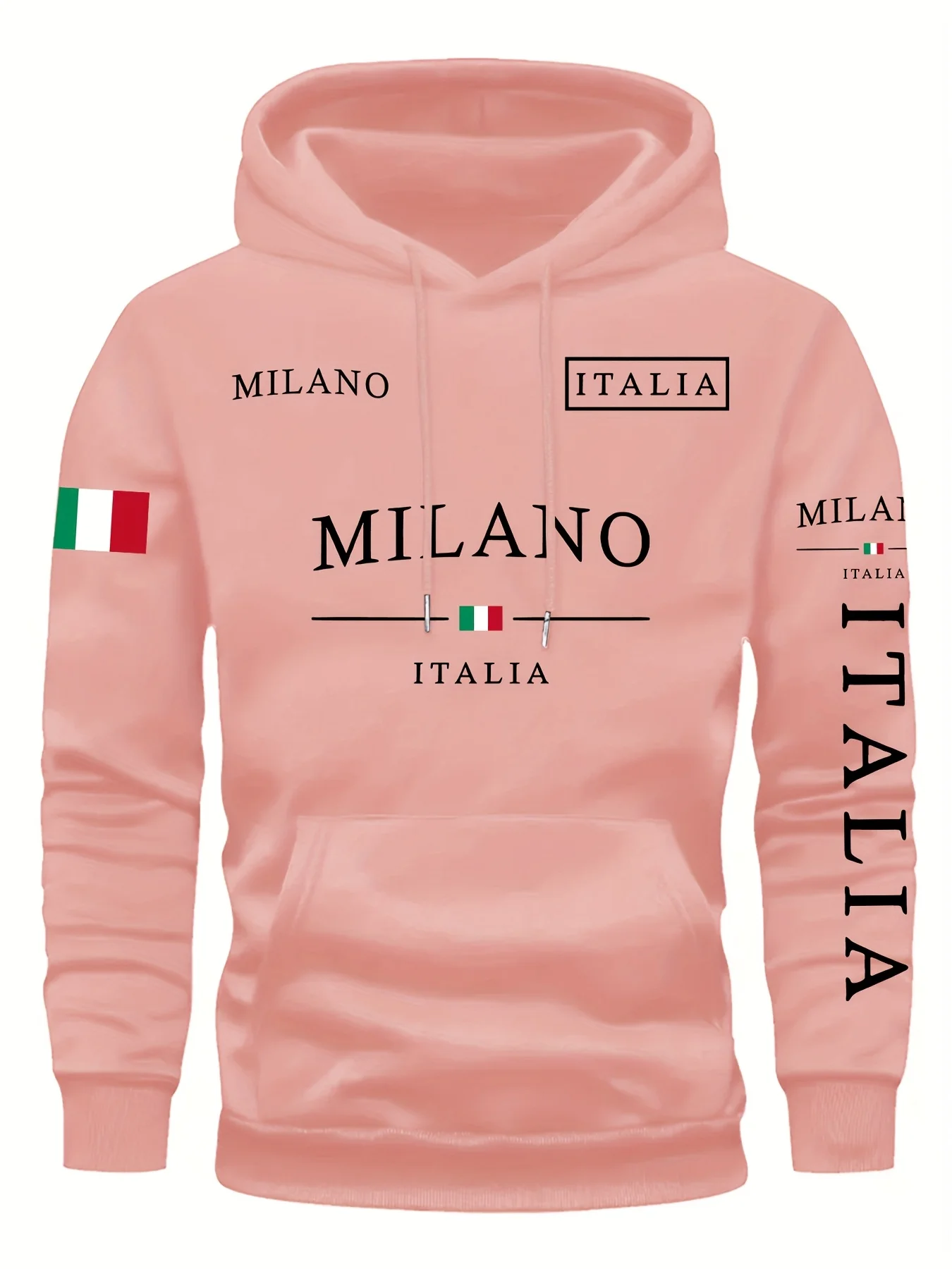 ITALIA MILANO Men Women Hoodie Outdoor Street Casual Sports Vacation Trend Spring Autumn Winter Couple Sweatshirt Top Clothing