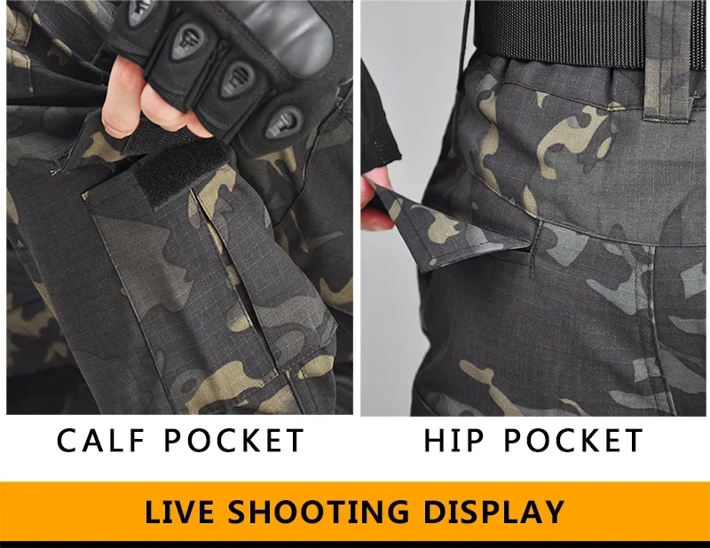 Green Tactical Suits Outdoor Uniform Men Clothing Training Suit Hunting Shirts Cargo Pants Paintball Mens Sets Wear Resistant
