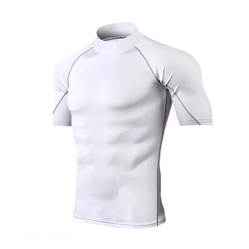 Compression T Shirt Men Quick Dry Short Sleeve Casual Summer T-Shirt Fitness Training Running Shirt Tight Tops Tee Men Rashgard