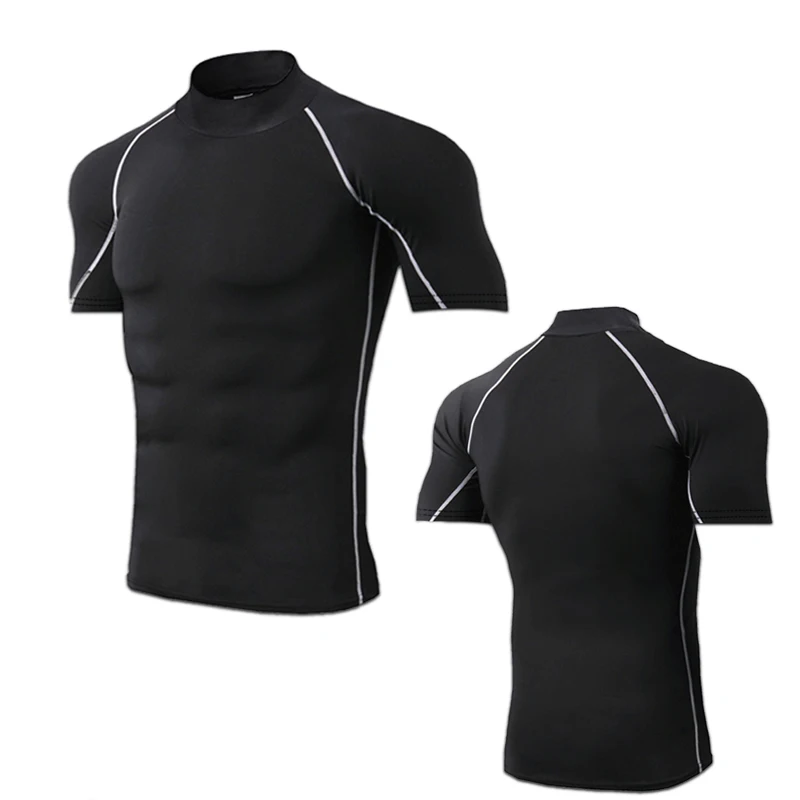 Compression T Shirt Men Quick Dry Short Sleeve Casual Summer T-Shirt Fitness Training Running Shirt Tight Tops Tee Men Rashgard