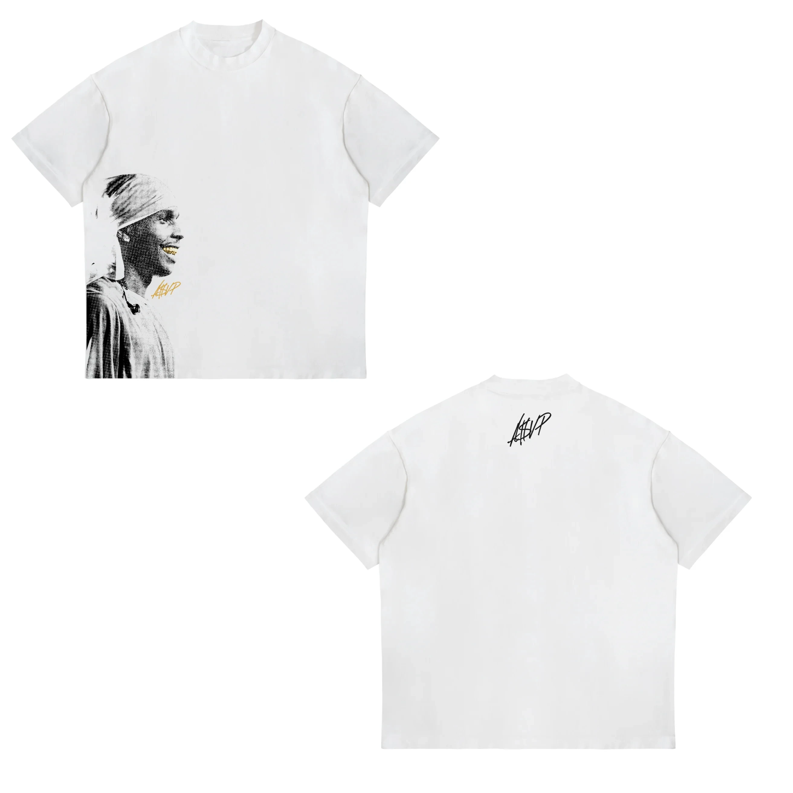 2026 New ASAP ROCKY Short-sleeved T-shirt HIP HOP High Street Men Women Gothic Tees A$AP Portrait Loose Casual Harajuku Tops