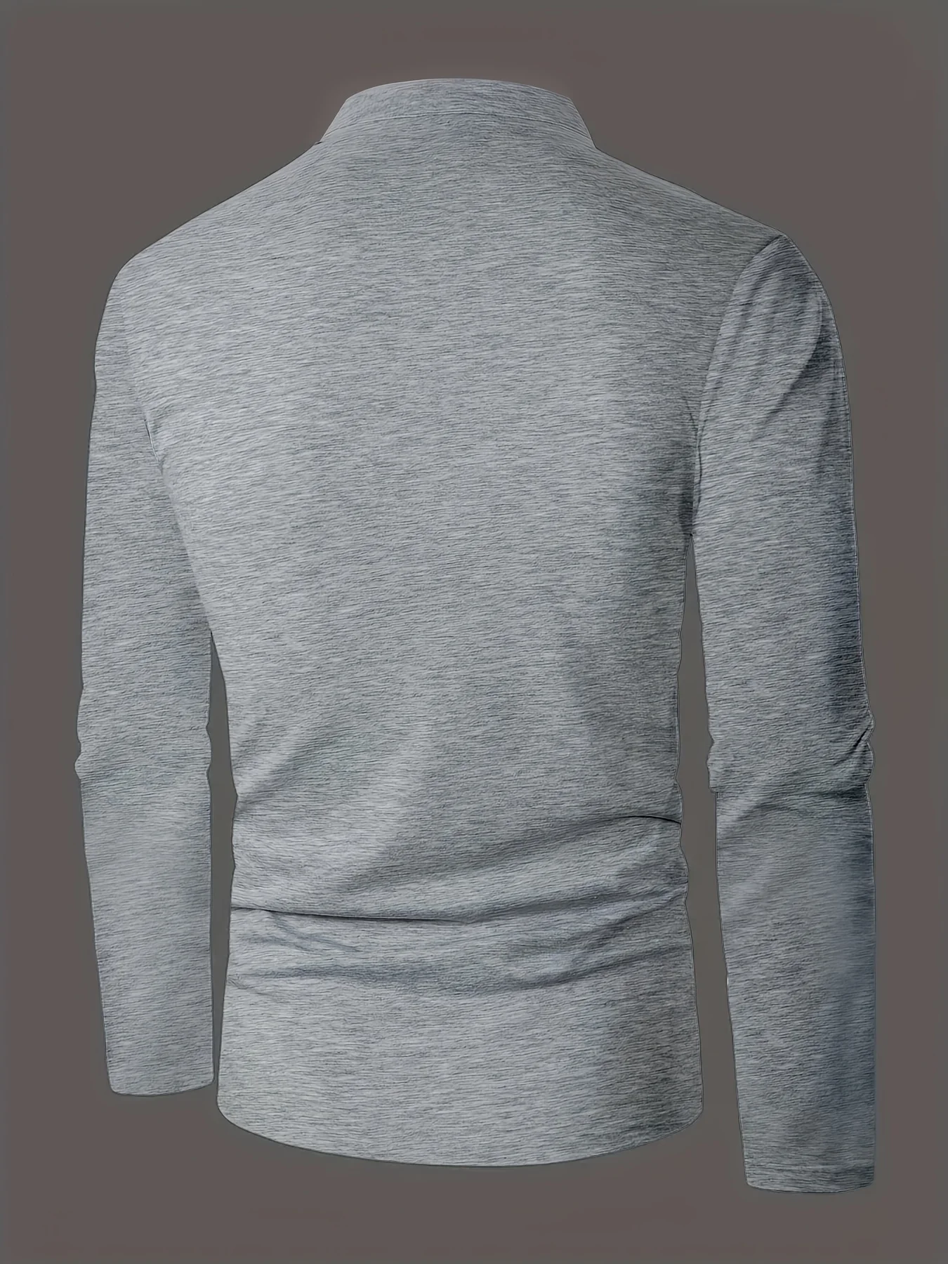 A Stylish Men's Round-Neck Plain Splicing Polo Shirt That Is Suitable for Summer, Autumn, and Winter, and Can Be Worn at Home