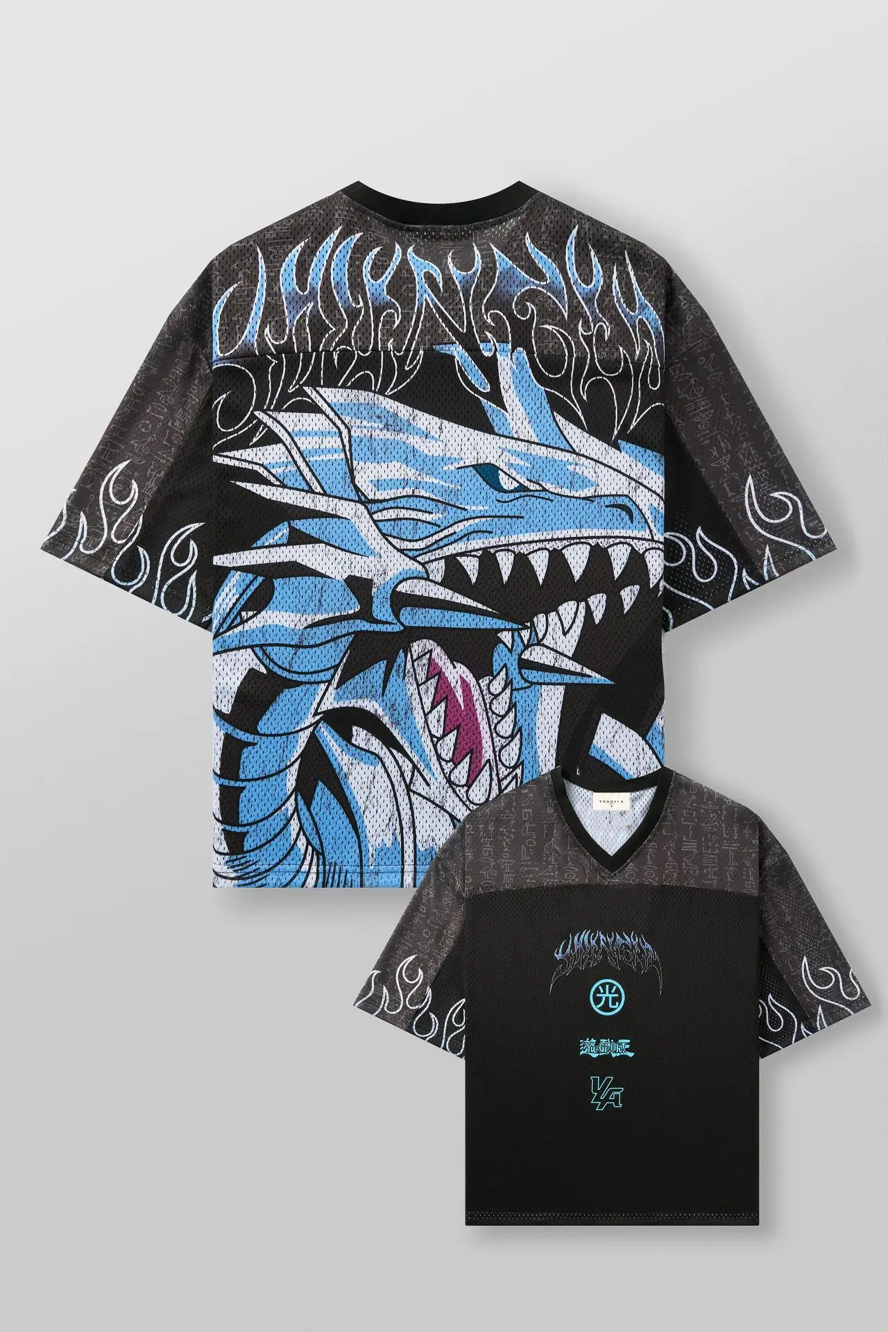 Young American T-shirt summer new casual sports fitness quick drying breathable printed large mesh short sleeved shirt
