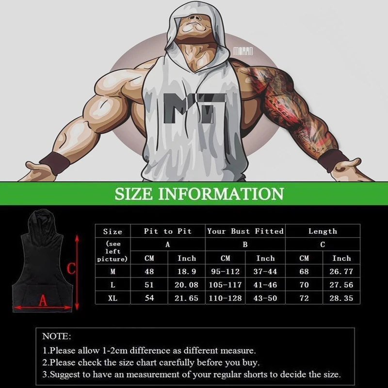 Men Bodybuilding Cotton Skulls Tank Top Gyms Fitness Hooded Vest Sleeveless Shirt Summer Casual Fashion Workout Brand Clothing