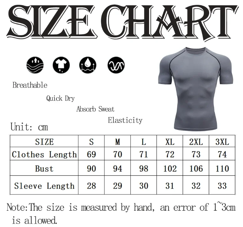Men Running Compression T-shirt Short Sleeve Sport Tees Gym Fitness Sweatshirt Male Jogging Tracksuit Homme Athletic Shirt Tops