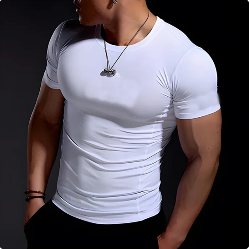 Men Running Compression T-shirt Short Sleeve Sport Tees Gym Fitness Sweatshirt Male Jogging Tracksuit Homme Athletic Shirt Tops