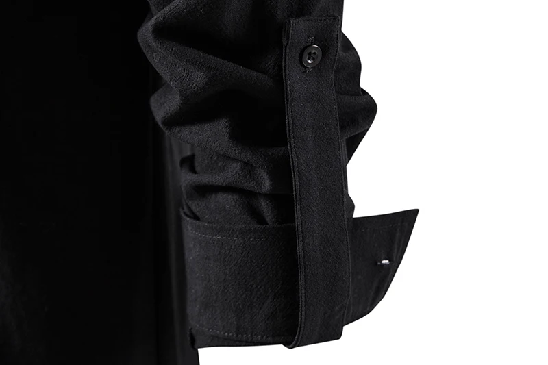 King Billion Men's Shirts Casual Men Cotton Linen Long Sleeve T-shirt Spring Autumn Vintage Shirt US Size Drawstring Neck