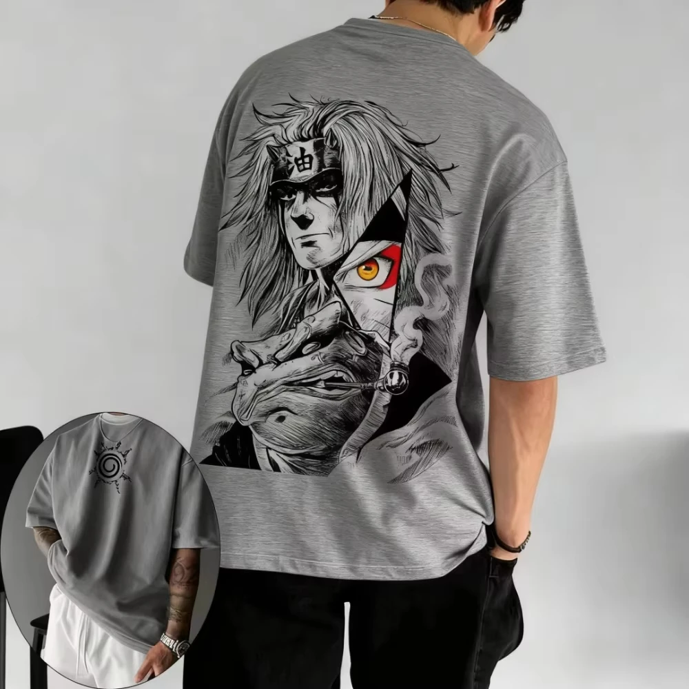 2026 New Men's T-shirt Jiraiya Summer Anime Men and Women Wear Short-sleeved Retro Harajuku Style Men Women Ins
