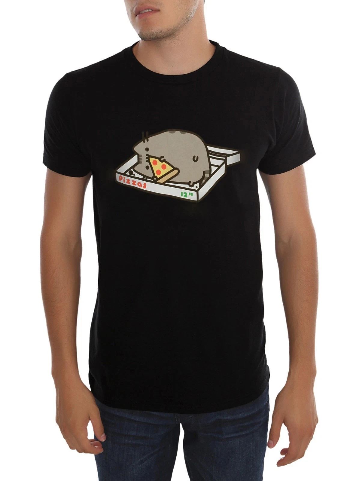 Pusheen The Cat Themed Printed Pattern Pure Cotton T-shirt 2026 Summer Men's Women's Oversized Streetwear Y2k Style Clothing