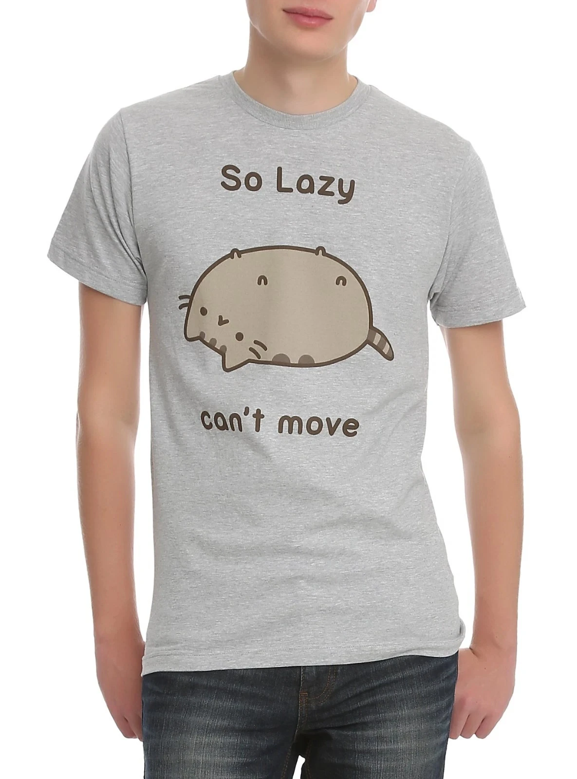 Pusheen The Cat Themed Printed Pattern Pure Cotton T-shirt 2026 Summer Men's Women's Oversized Streetwear Y2k Style Clothing
