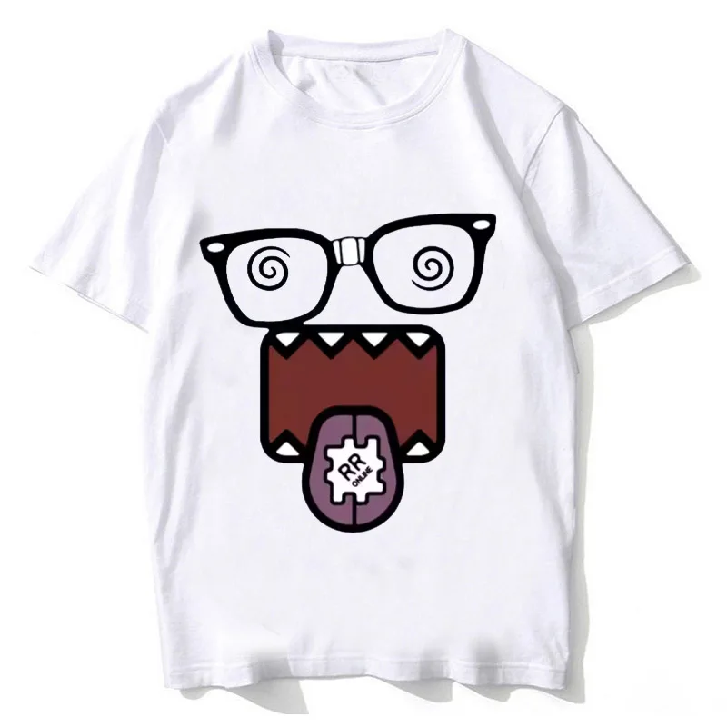 Domo Kun Funny Meme T Shirts Men's Women High Quality Cotton Casual Tee Shirts Short Sleeve Summer T-shirt Tops Streetwear