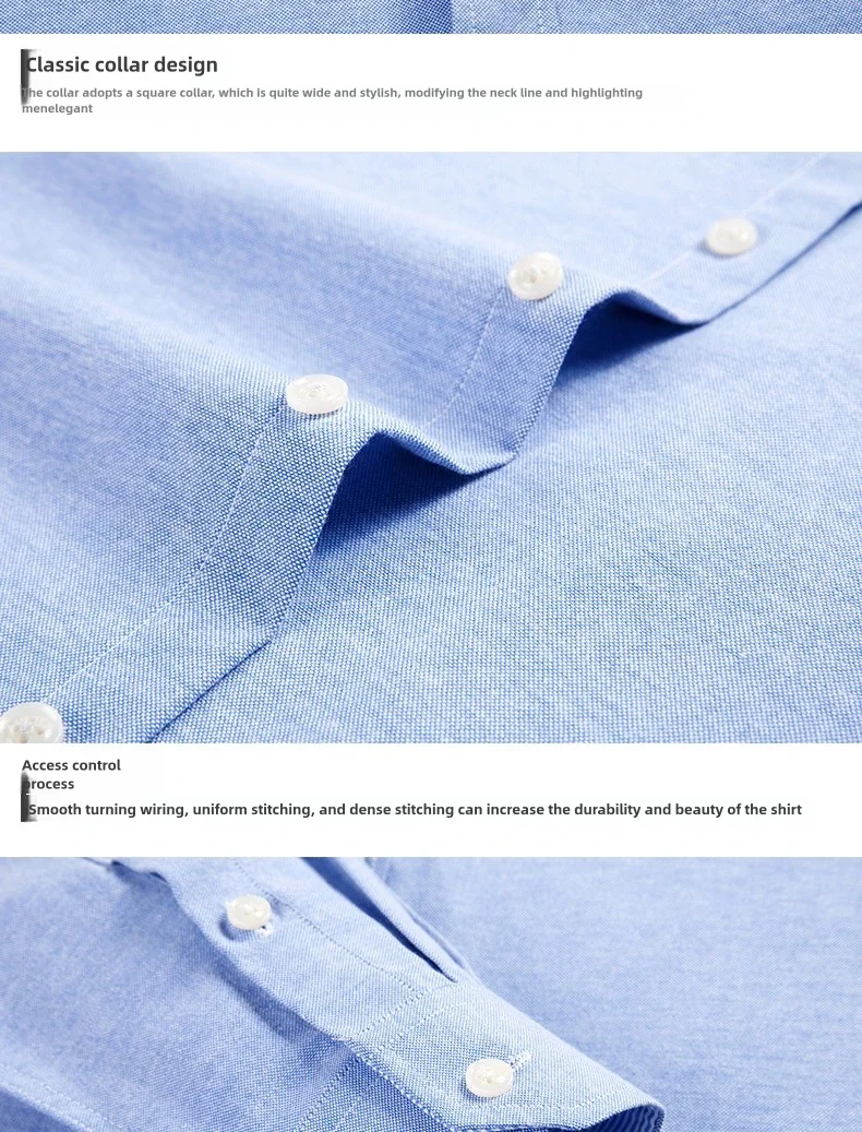 Men's Long Sleeve Shirt Spring Summer Autumn Winter Oxford Woven Slim Free Ironing Comfortable Soft Casual Fashion Simple Work