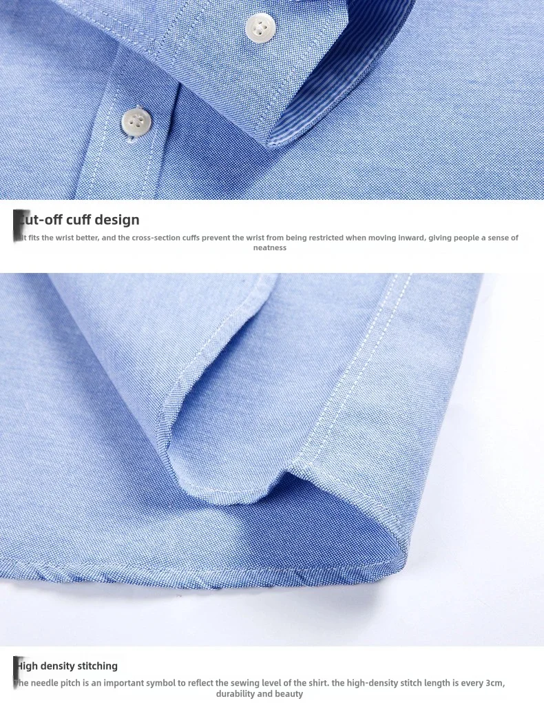 Men's Long Sleeve Shirt Spring Summer Autumn Winter Oxford Woven Slim Free Ironing Comfortable Soft Casual Fashion Simple Work