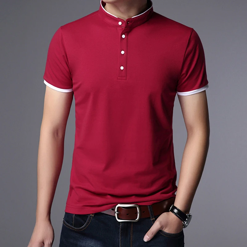 Men's Business Casual Polo Short Sleeve T-shirt Summer Comfortable and Breathable Solid Top
