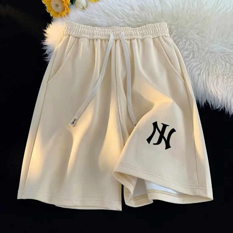 American Street Fashion Style Niche Fashion Brand Letter Print Casual Men's Sports Pants Loose Oversized Shorts