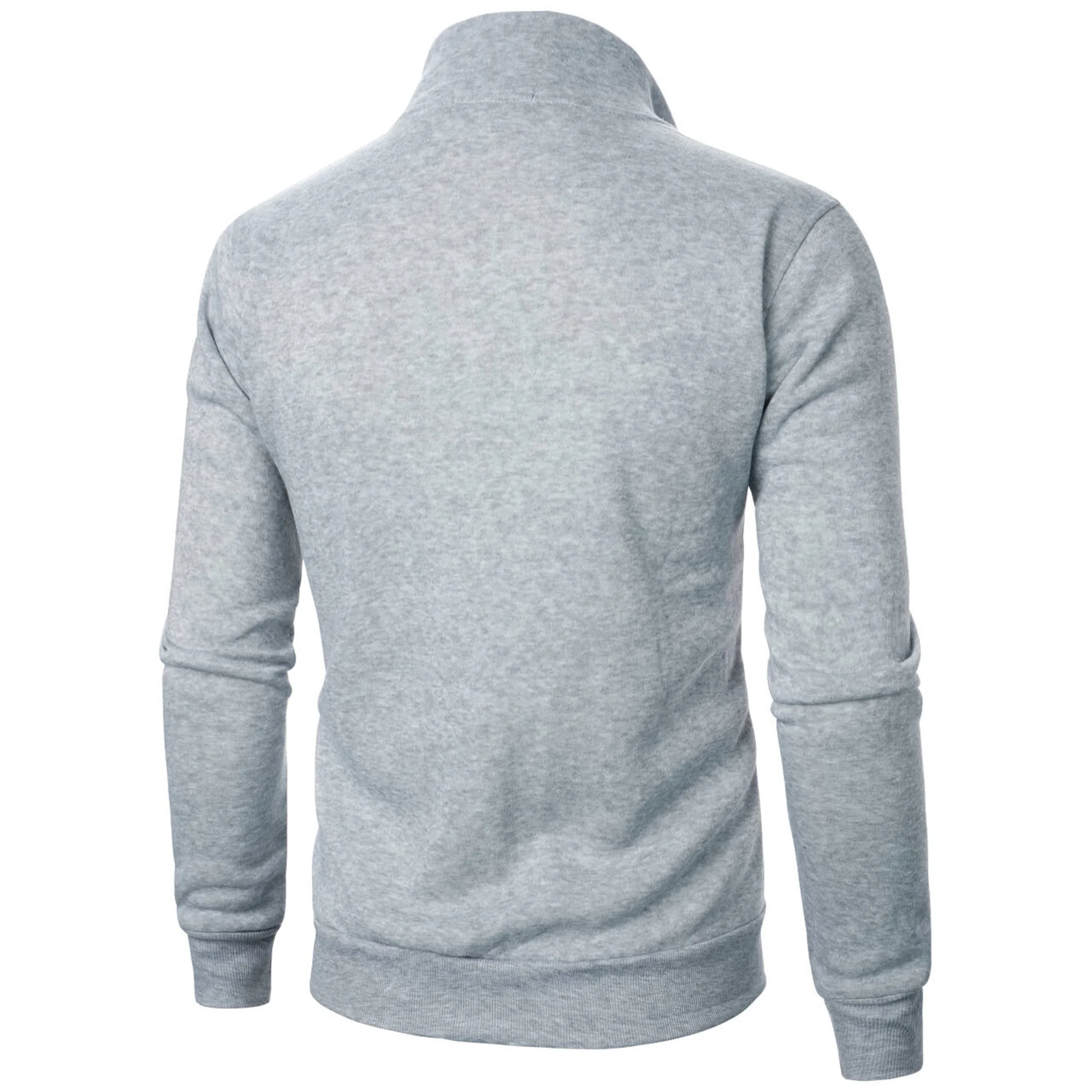 Men's casual sports zipper stand up collar jacket, men's solid color top