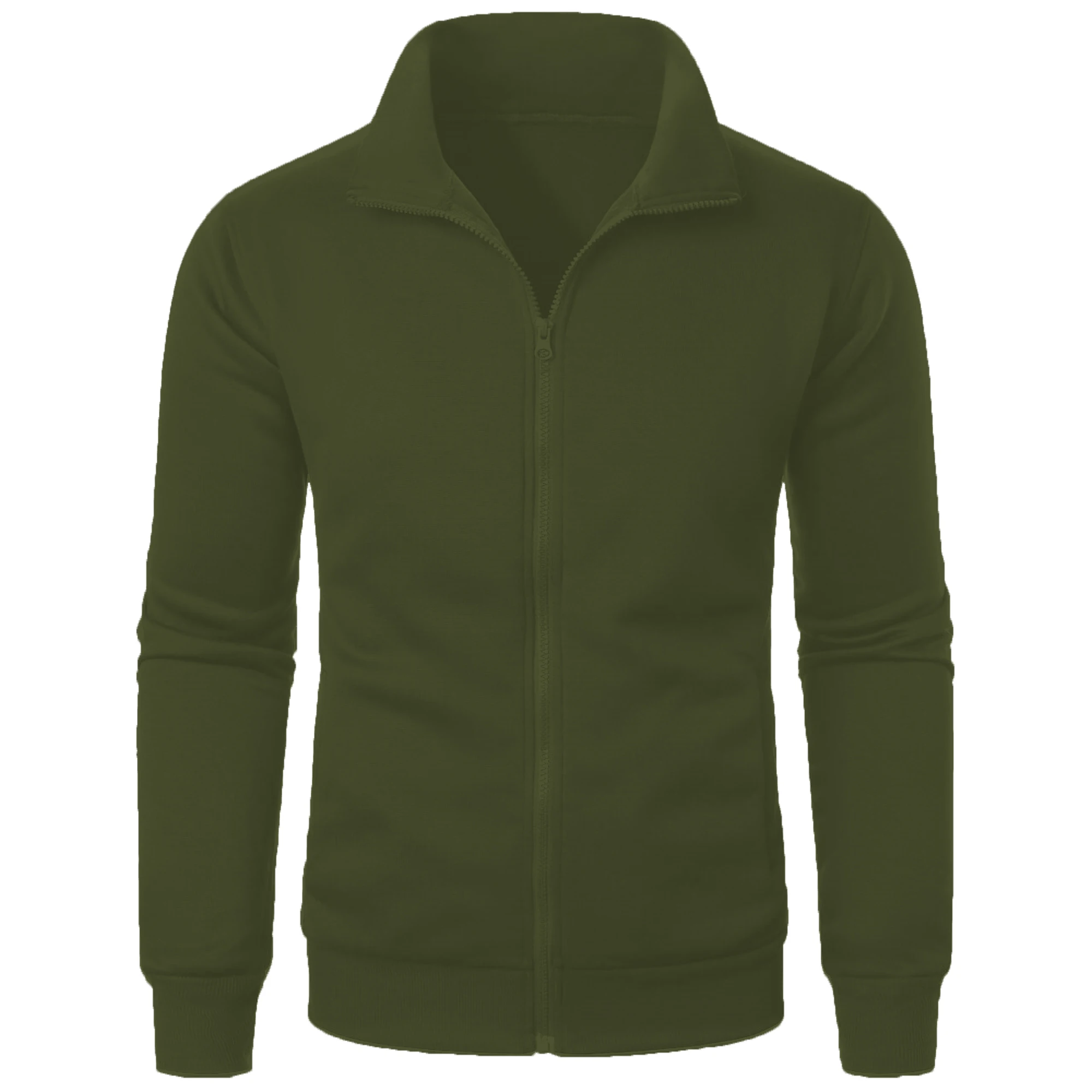 Men's casual sports zipper stand up collar jacket, men's solid color top
