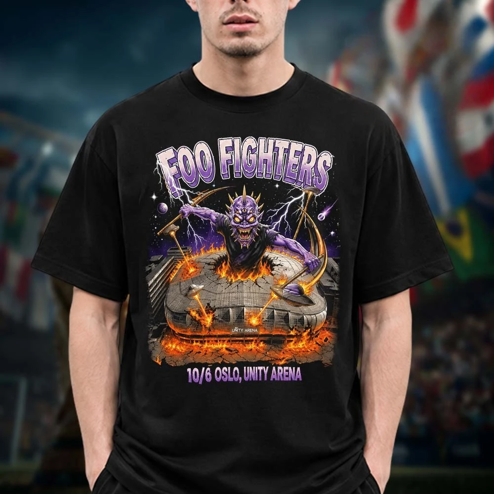 Foo Fighters Take Cover Tour Rock N Roll Merch T-shirt Cotton Men's Clothing Women's T Shirts Y2k Casual Fan Popular Summer Tee