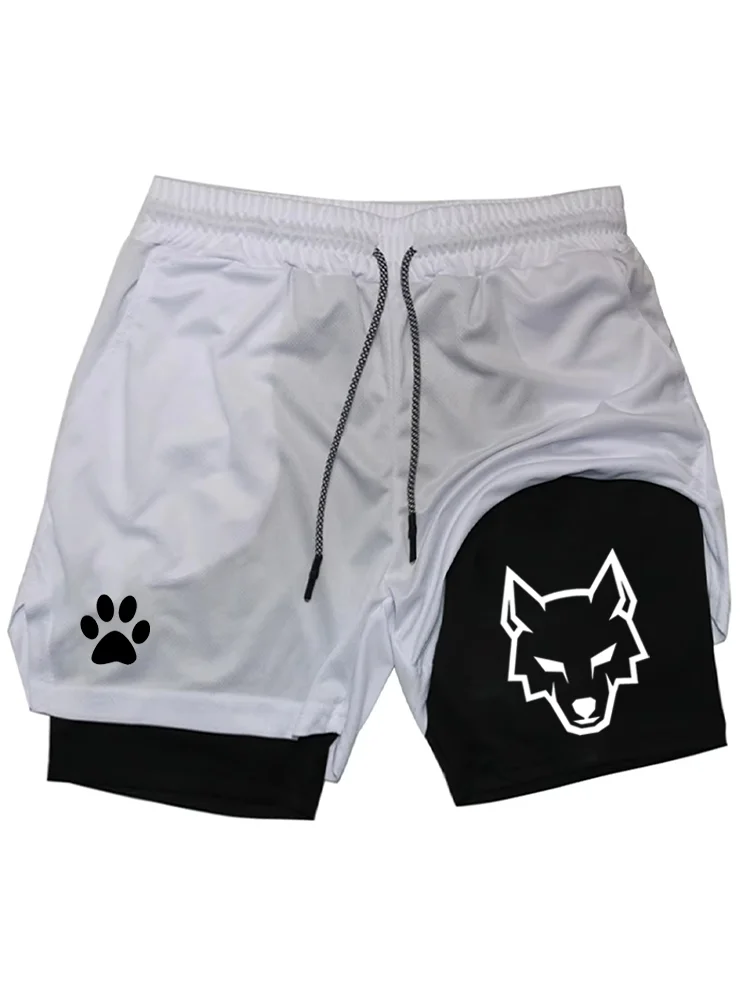 NEW SUMMER Men's Sports Shorts, 2 in 1 Gym Shorts, Casual Running Sportswear, Double Layer Shorts for Fitness WX002