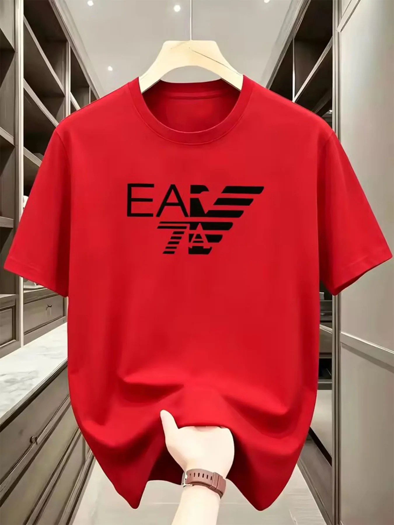 Summer New High-end Pure Cotton Korean-style Casual and Versatile Round-neck Short-sleeved T-shirt, All-cotton Light Luxury