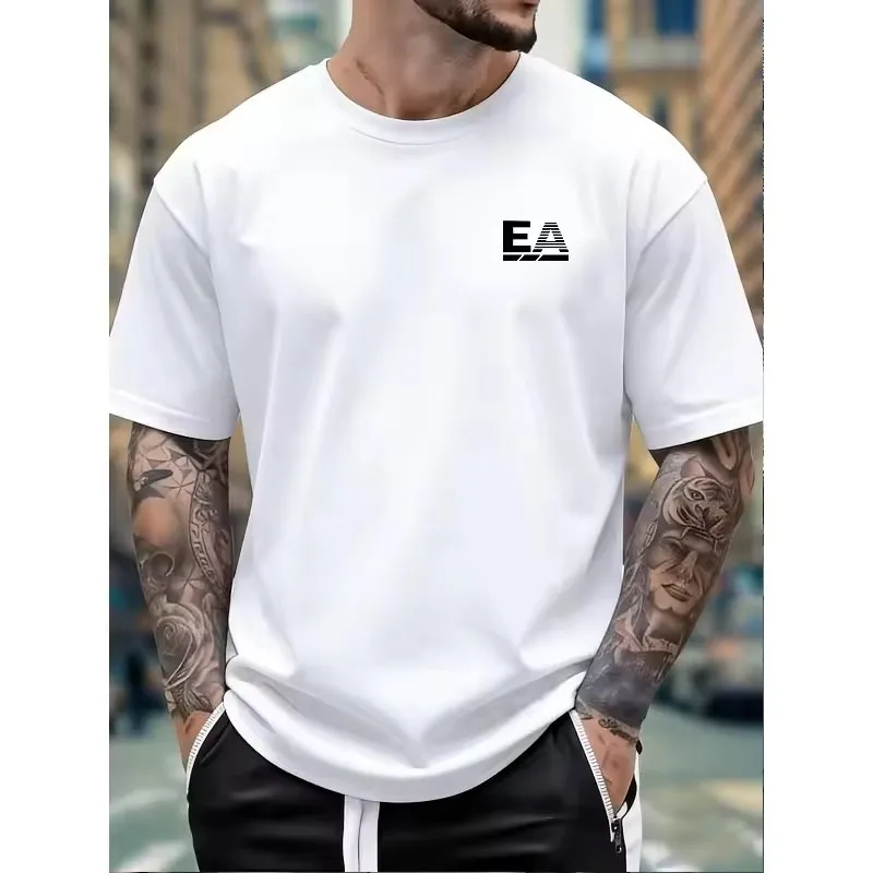 Summer New High-end Pure Cotton Korean-style Casual and Versatile Round-neck Short-sleeved T-shirt, All-cotton Light Luxury