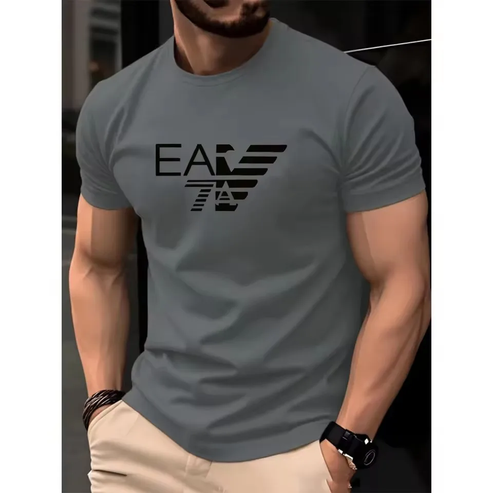 Summer New High-end Pure Cotton Korean-style Casual and Versatile Round-neck Short-sleeved T-shirt, All-cotton Light Luxury
