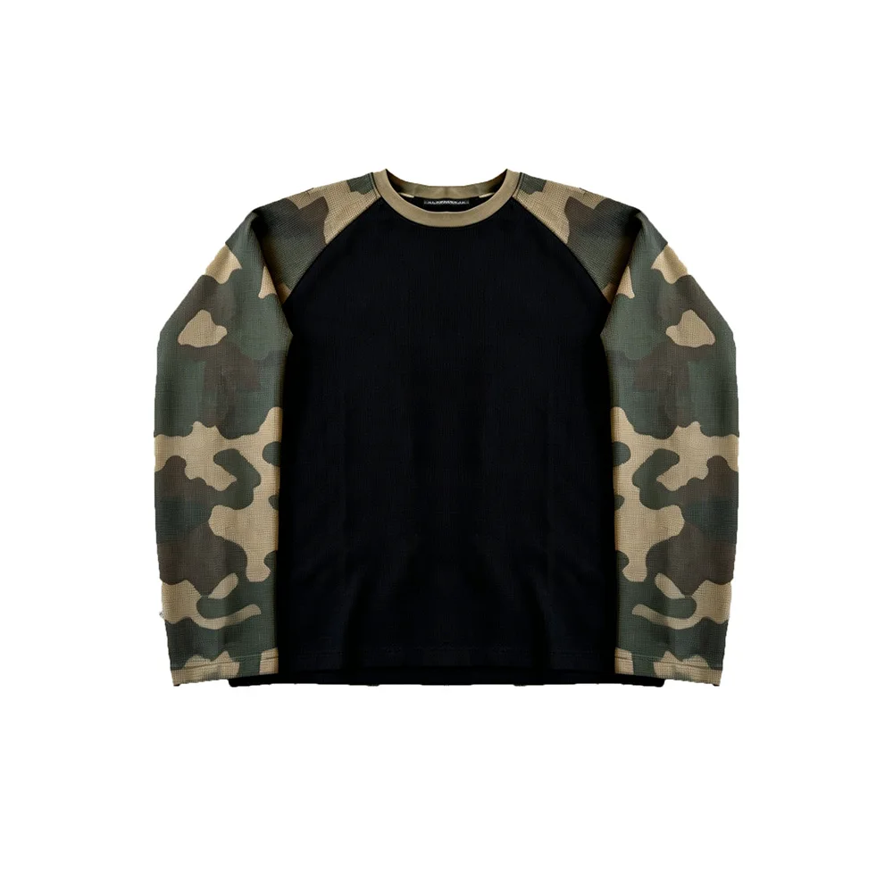 2026 New Round Neck Long Sleeved 3D Printed Camouflage Pattern Breathable Fast Drying Fashionable Versatile Long Sleeved Top