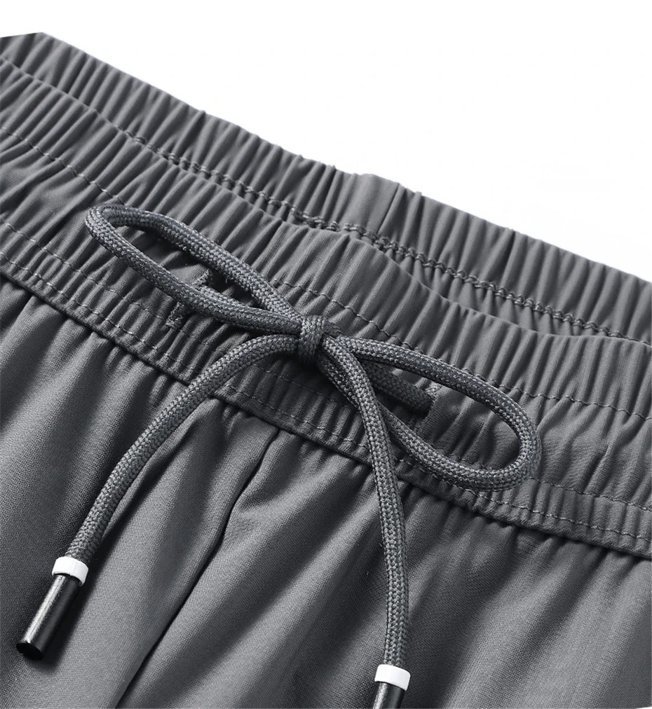 Summer Cool Pants Men 8XL Plus Szie Sweatpants Fashion Casual Stretch Pants Male Big Size 7XL 8XL Summer Trousers Black Grey