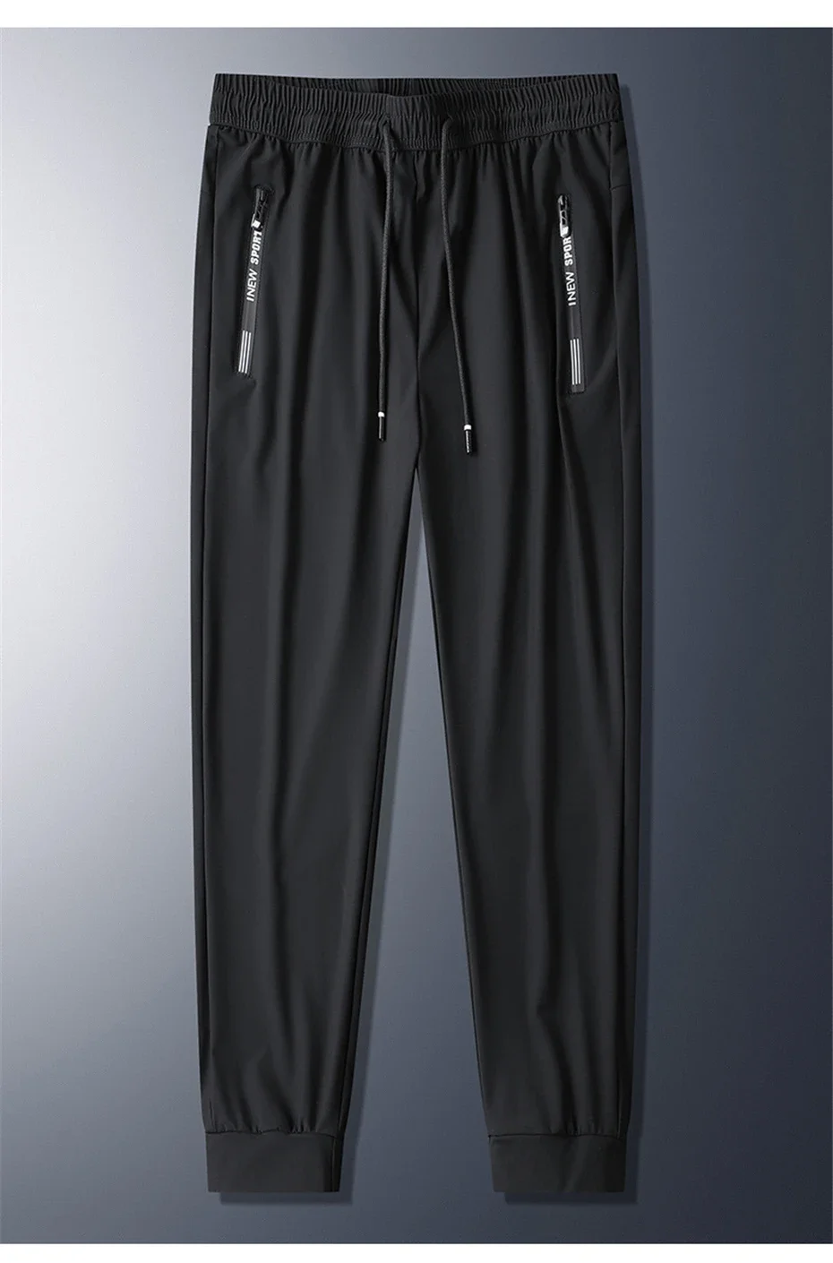 Summer Cool Pants Men 8XL Plus Szie Sweatpants Fashion Casual Stretch Pants Male Big Size 7XL 8XL Summer Trousers Black Grey