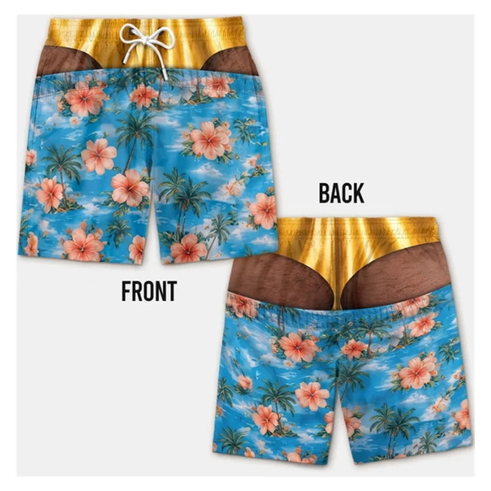 Hawaiian Style Funny Beach Party Swim Trunks Men's Essentials Fun And Unique Gifts For Boyfriends And Husbands Beach Shorts Hot