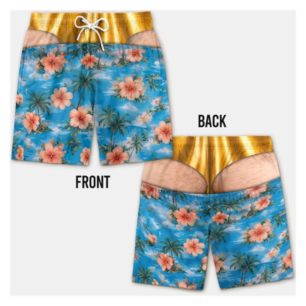 Hawaiian Style Funny Beach Party Swim Trunks Men's Essentials Fun And Unique Gifts For Boyfriends And Husbands Beach Shorts Hot