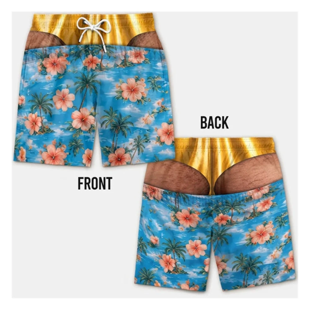 Hawaiian Style Funny Beach Party Swim Trunks Men's Essentials Fun And Unique Gifts For Boyfriends And Husbands Beach Shorts Hot
