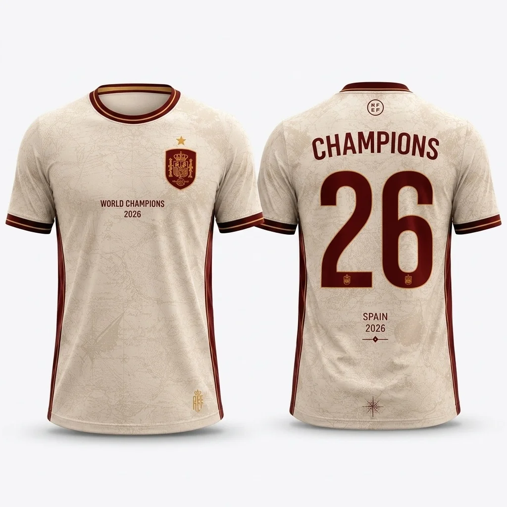 Spain 2026 World Champions Yamal Football Jersey Men's Women's Summer Sports T-shirt Breathable Quick Drying Streetwear Clothing