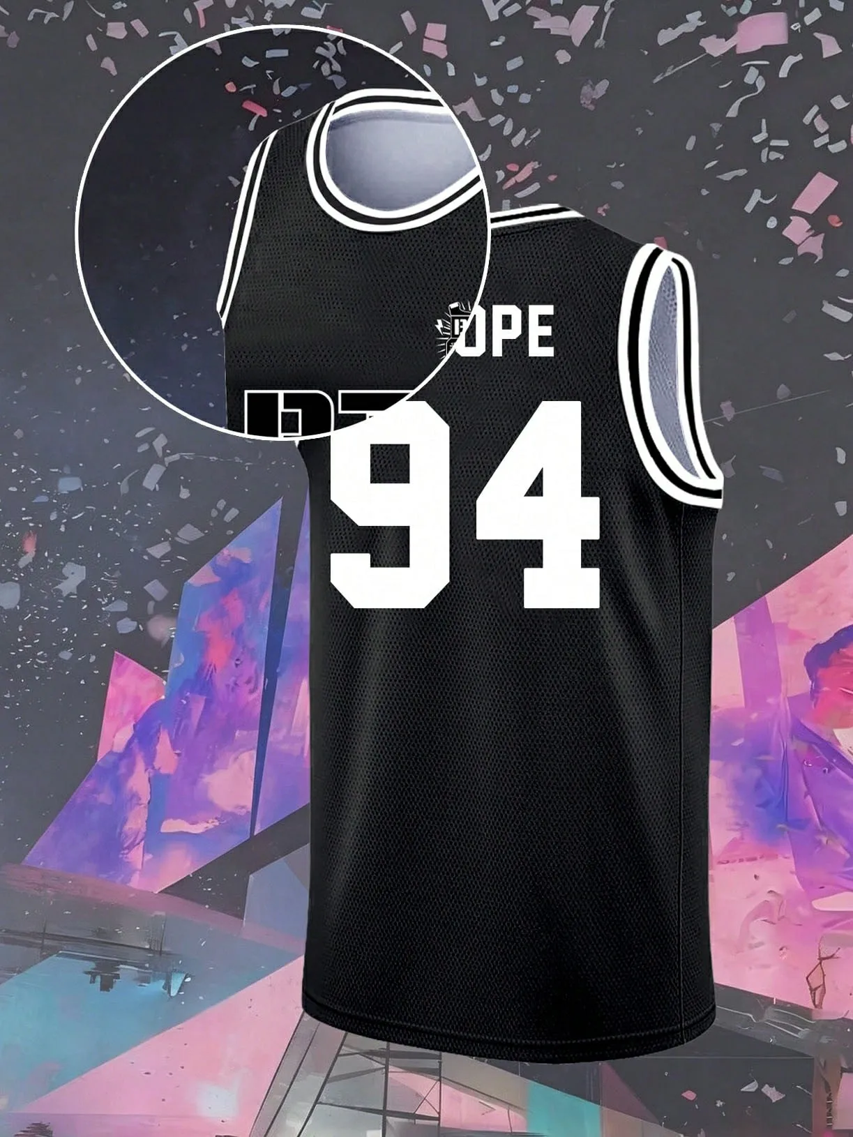 Fashion Men #92 Jersey Black Mesh Sleeveless Basketball Style Tank ARMY Fan Merch Casual Sport Streetwear Outfit