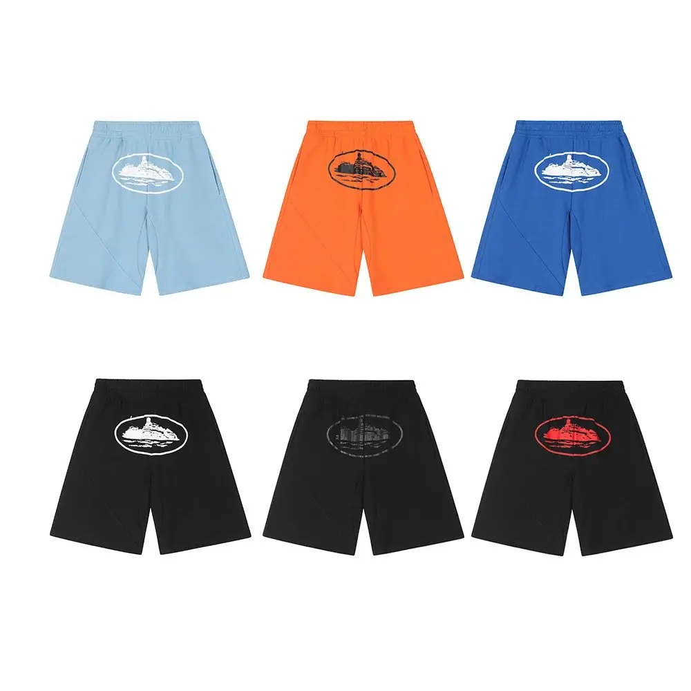 2026 Summer New Small Boat Print Breathable Loose Oversized Casual Harajuku Y2K Fashion Brand Sports Training Casual Shorts