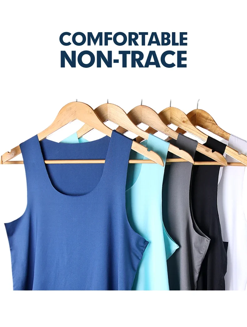 Men's vest, ice-silk seamless fitness tight breathable underwear, youth sports hurdles sleeveless base undershirt