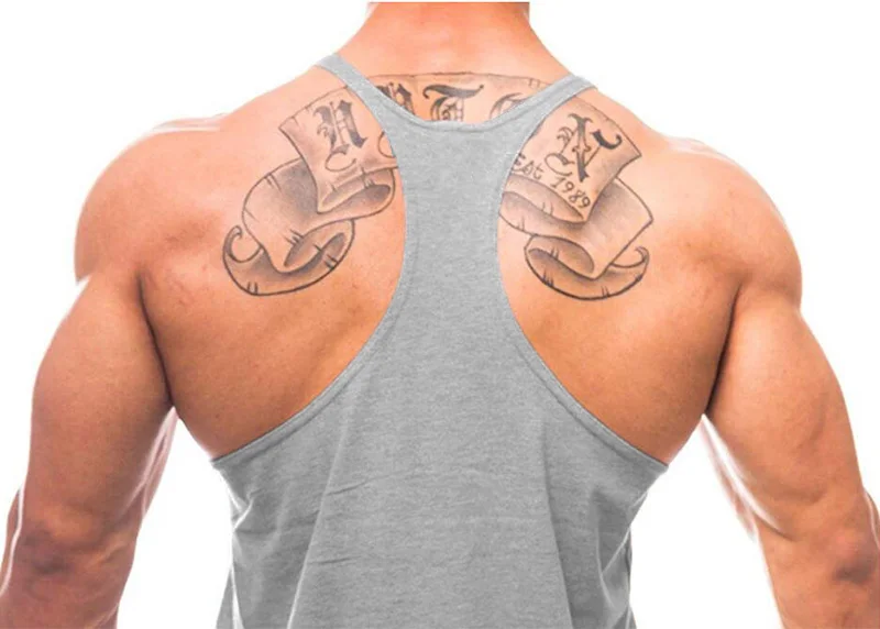 Summer Bodybuilding Sports Stringer Singlets Workout Wear Round Neck Loose-fit Men's Fitness Vests Unisex Casual Gym Tank Tops