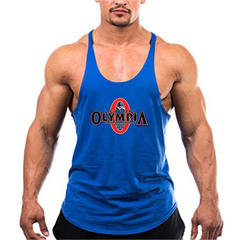 Summer Bodybuilding Sports Stringer Singlets Workout Wear Round Neck Loose-fit Men's Fitness Vests Unisex Casual Gym Tank Tops