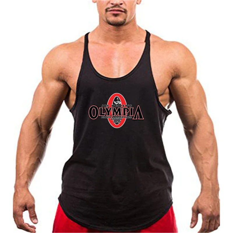 Summer Bodybuilding Sports Stringer Singlets Workout Wear Round Neck Loose-fit Men's Fitness Vests Unisex Casual Gym Tank Tops